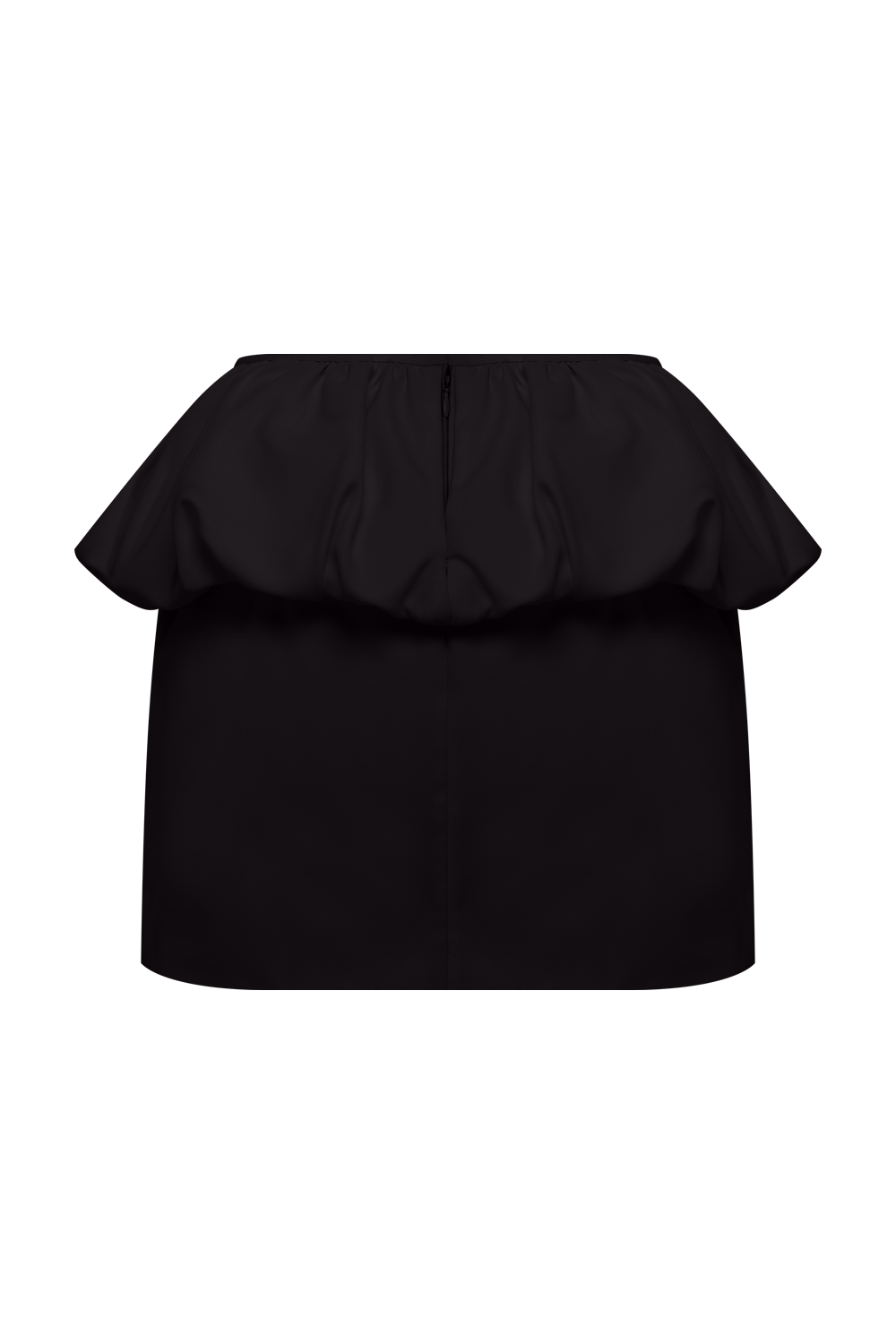 SAIA CURTA CREPE NIRA PRETO