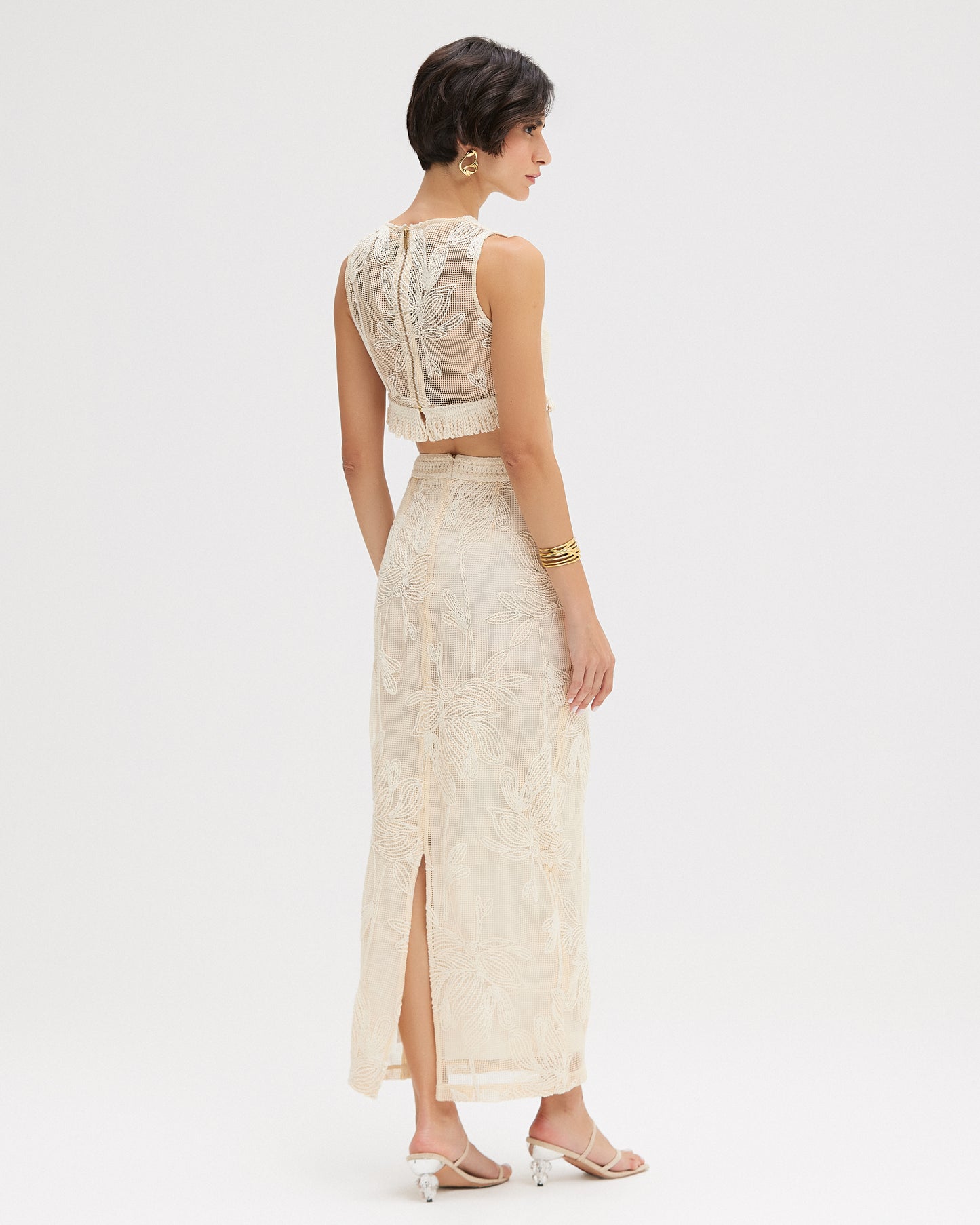 SAIA LONGA TELA JOY OFF WHITE