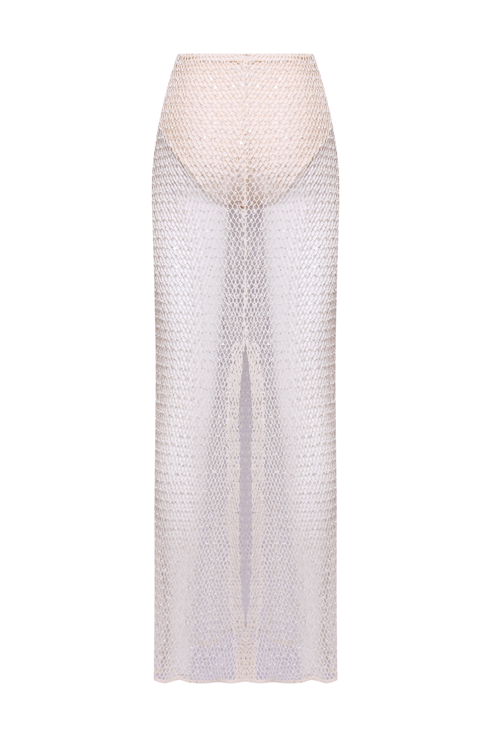 SAIA LONGA CROCHET BLOOM BEGE