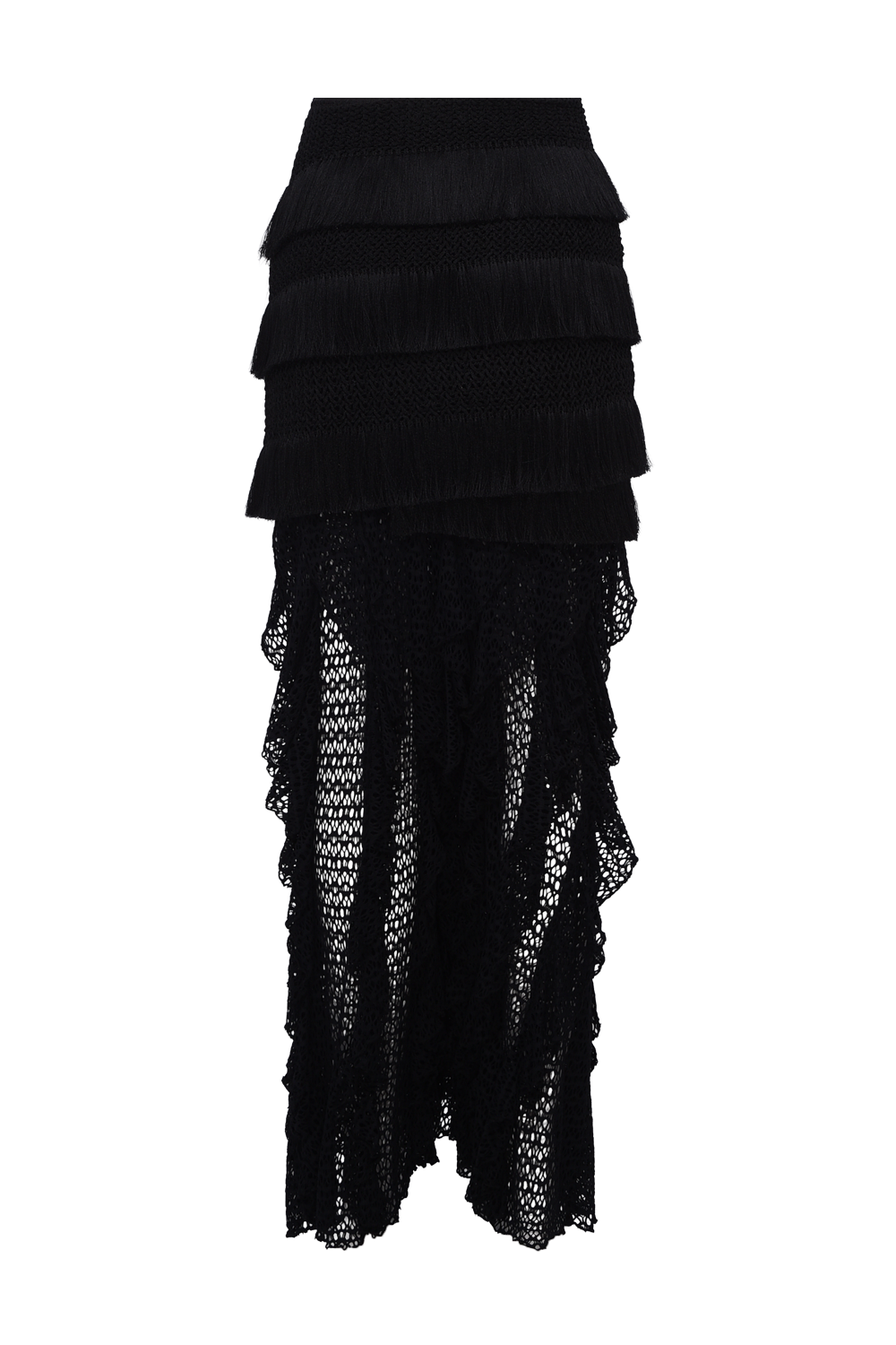 SAIA LONGA AYLA FRINGE PRETO
