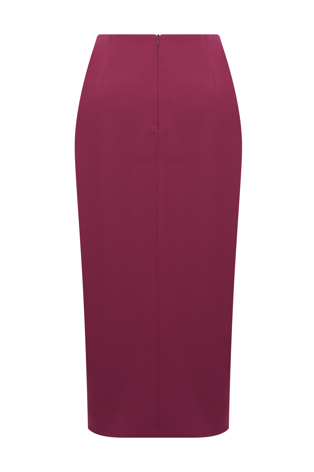 SAIA MIDI CREPE MYSTIQUE VERMELHO ESCURO