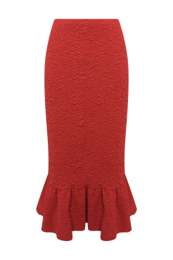 SAIA MIDI PAPILON JACQUARD VERMELHO