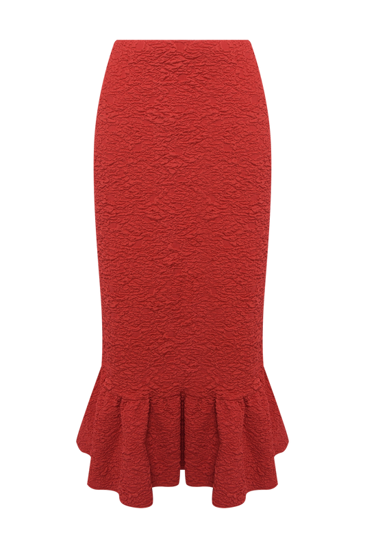 SAIA MIDI PAPILON JACQUARD VERMELHO