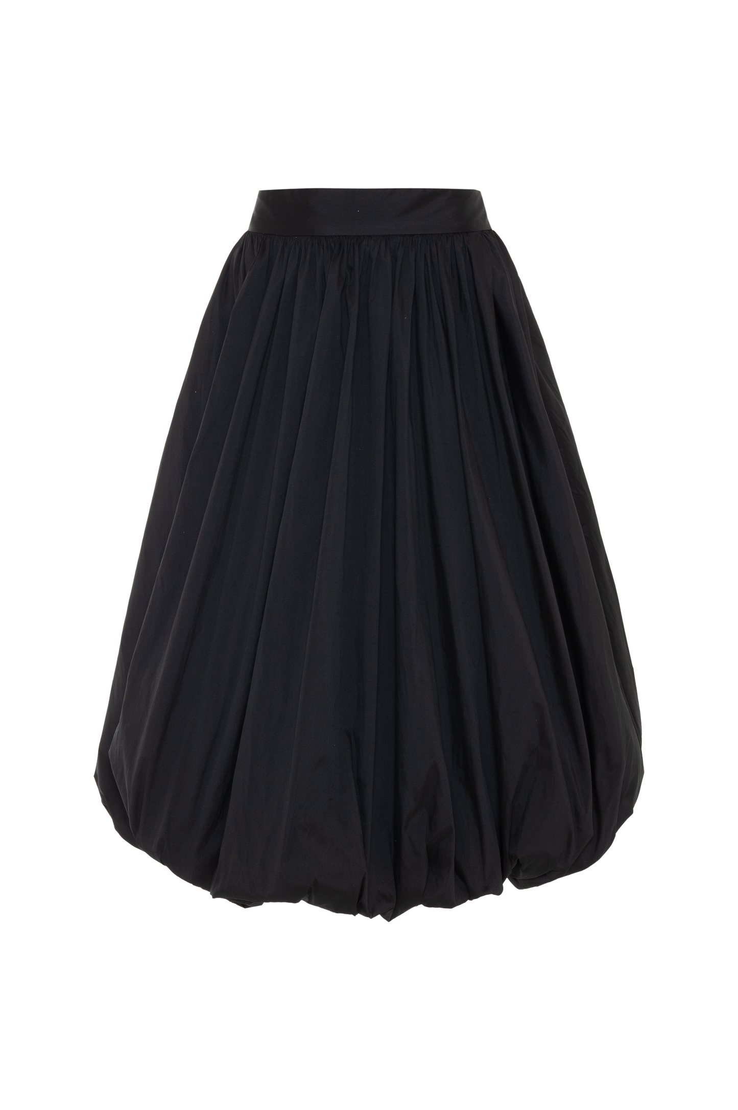 SAIA MIDI TAFETA BLOOM PRETO
