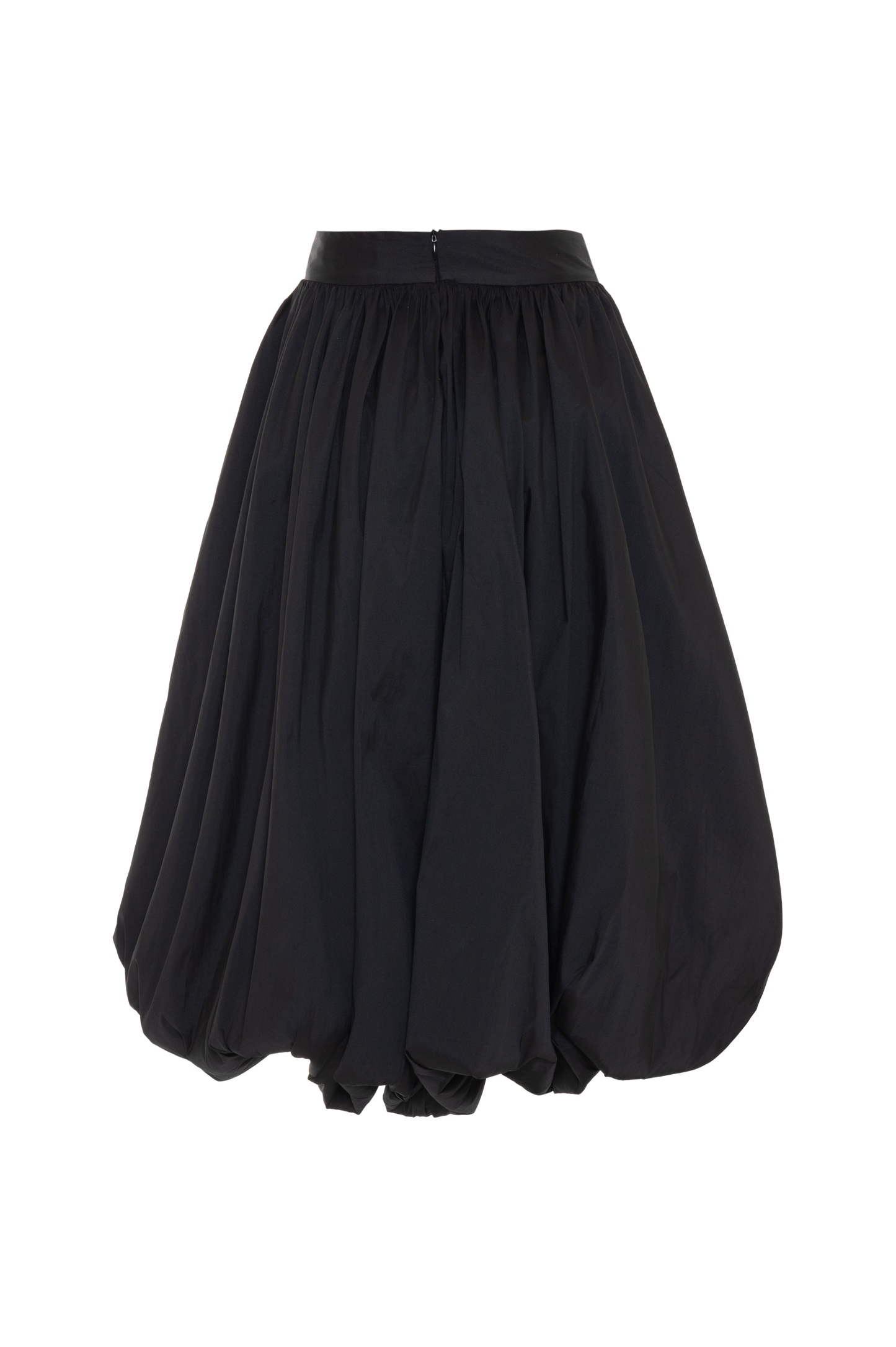 SAIA MIDI TAFETA BLOOM PRETO