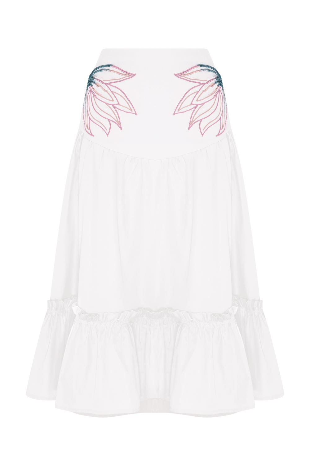 SAIA MIDI TRICOLINE BRUMA OFF WHITE