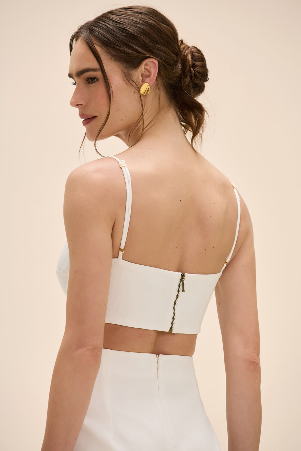 TOP DUAL CREPE OFF WHITE