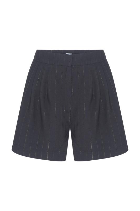 SHORTS METALLIC STRIPE PULSE PRETO