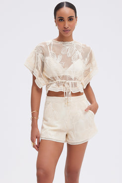 SHORT TELA JOY OFF WHITE