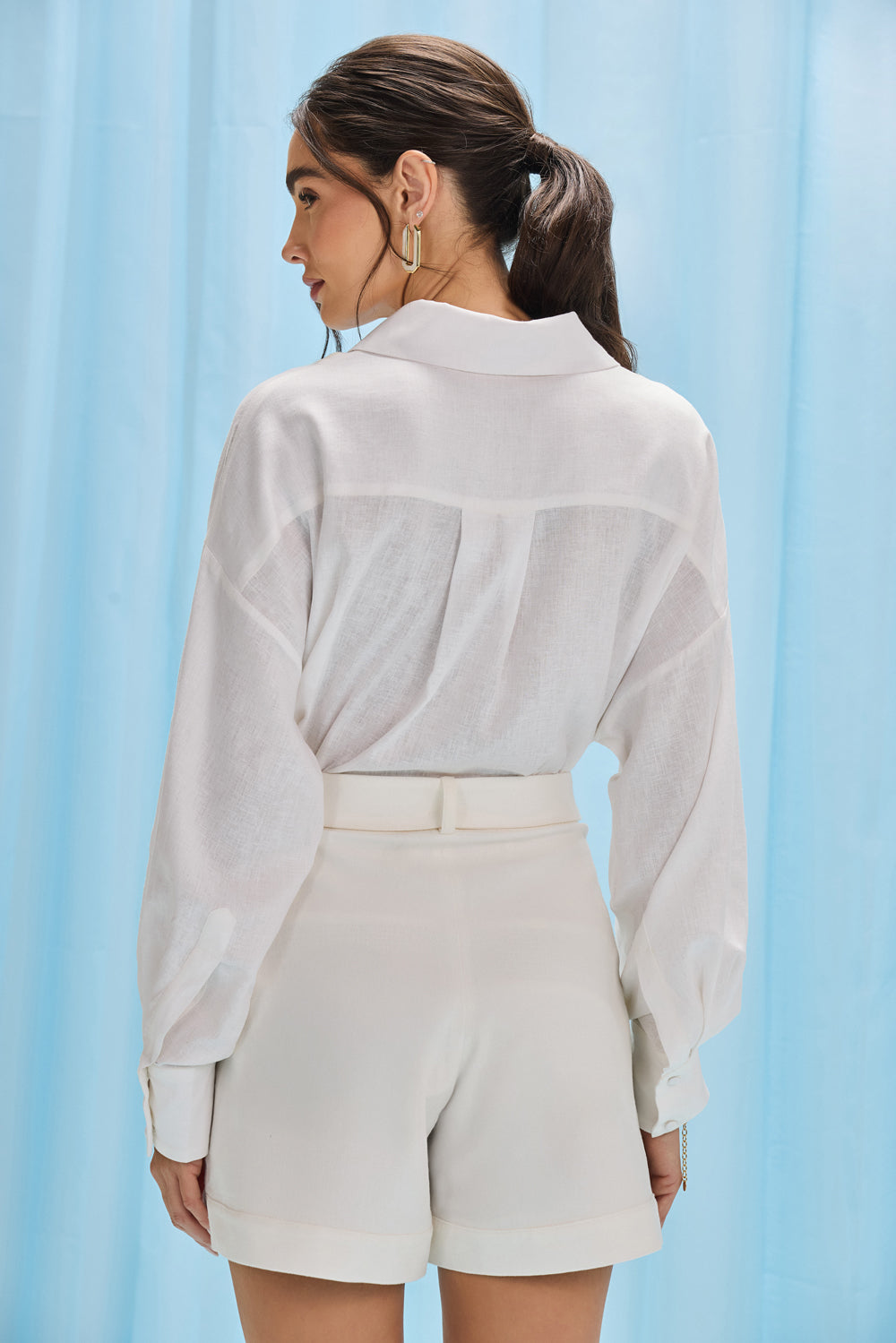 SHORT LINHO ACQUA MIST BRANCO