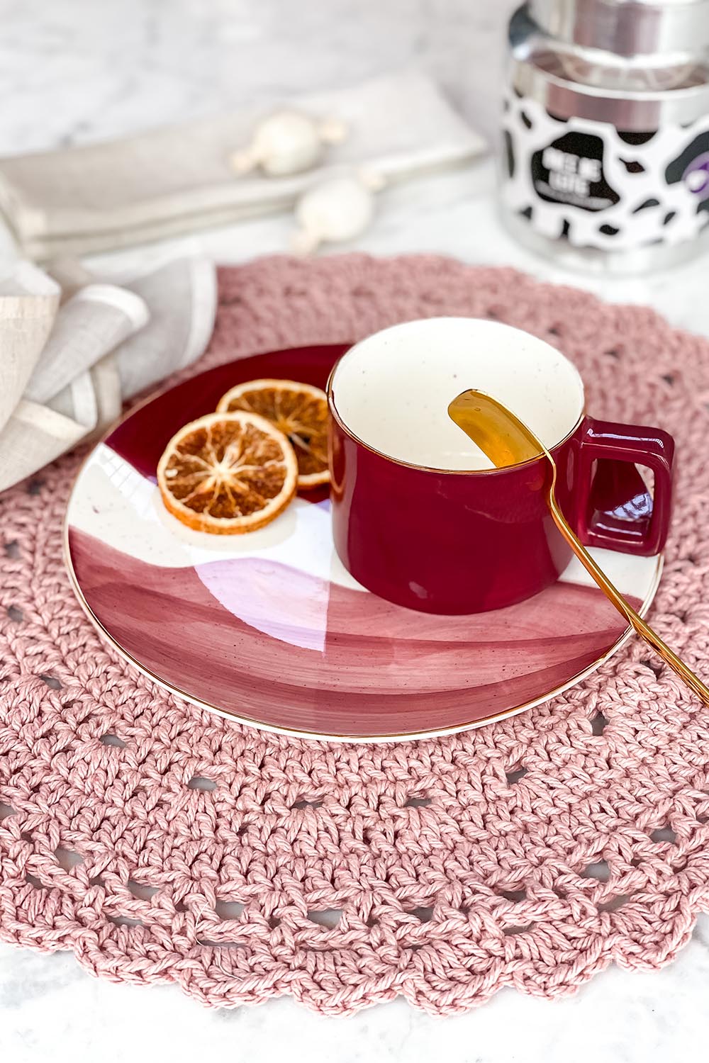 SET DE COLHERES PARA SOBREMESA DOURADO