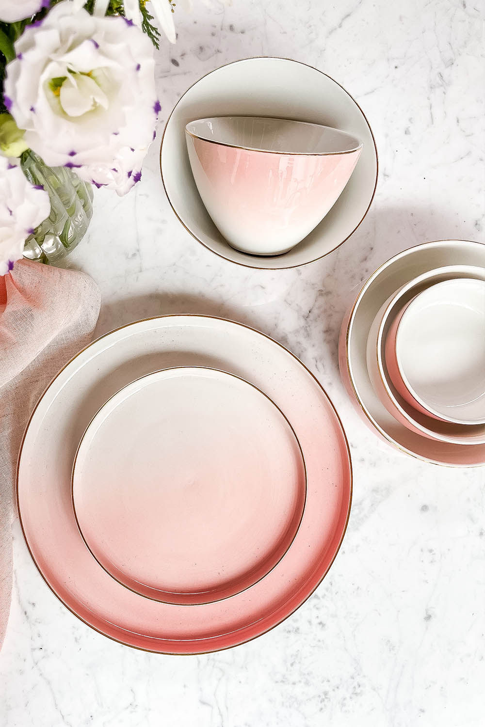 PRATO RASO PEQUENO DEGRADÊ BOTÂNICA ROSA