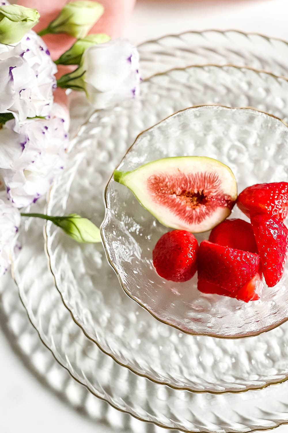 SOUSPLAT MÉDIO BORDA DOURADA SOPRO CLEAR GOLD