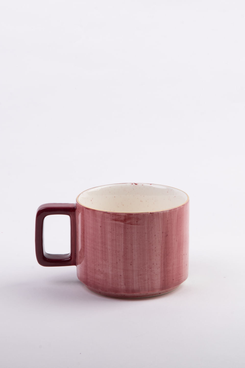 CANECA BAIXA PORCELANA AQUARELA MARSALA