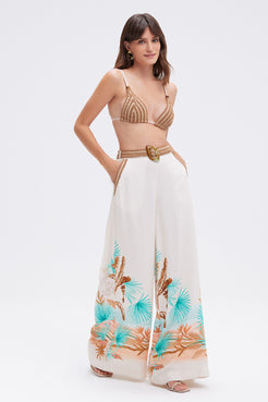 CALÇA TROPICAL BANANEIRA BEGE