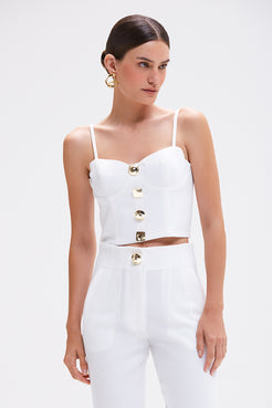 TOP CREPE GOLDENTIME OFF WHITE