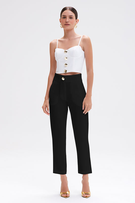 CALÇA CREPE GOLDENTIME PRETO