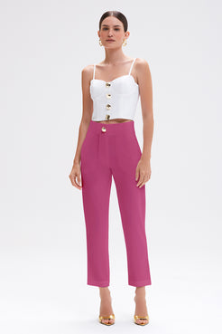 CALÇA CREPE GOLDENTIME ROSA ESCURO