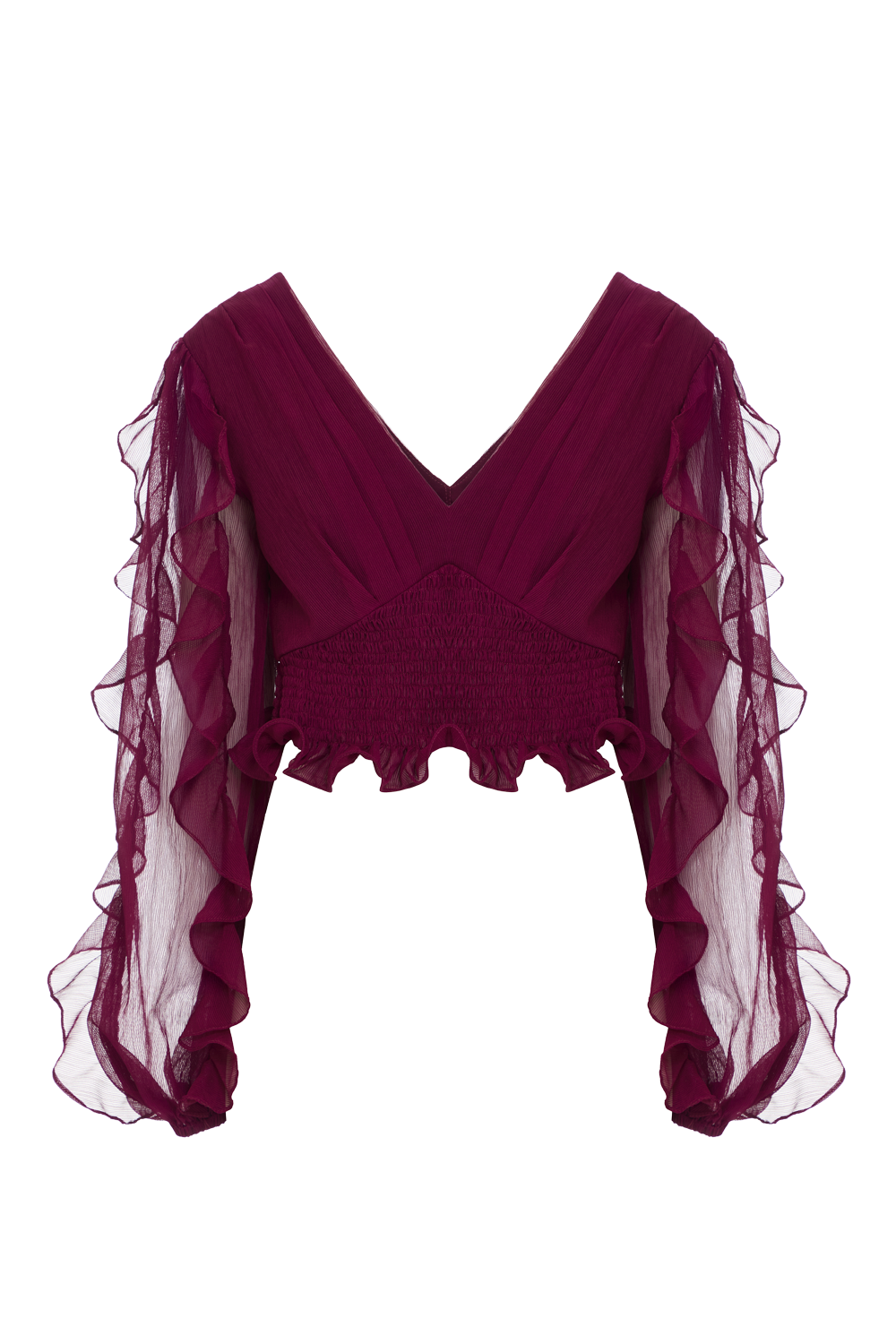 TOP CHIFFON WONDERLAND VERMELHO ESCURO