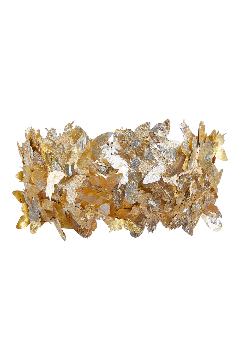 TOP CROPPED PAETÊ PRATA E DOURADO