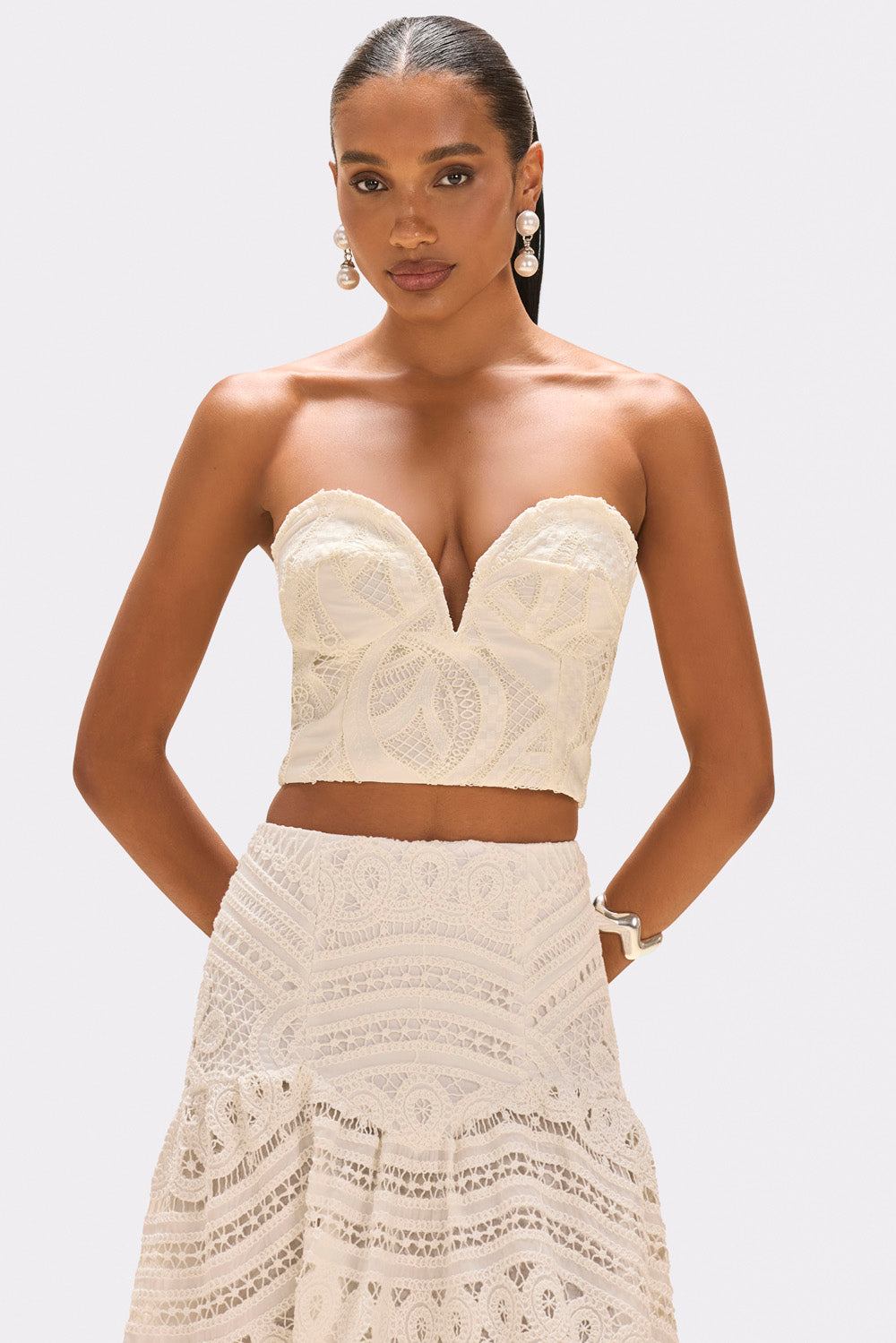 TOP AURA LACE OFF WHITE