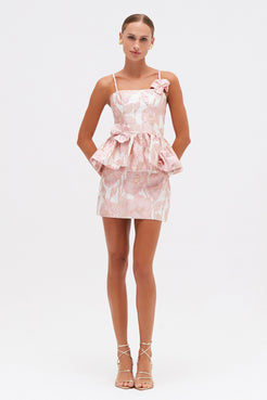 TOP JACQUARD PETAL ROSA