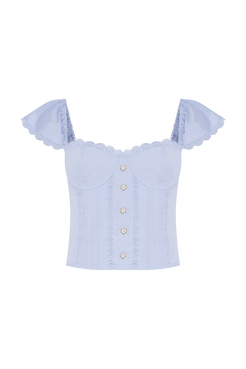 TOP TRICOLINE BRUMA AZUL CLARO