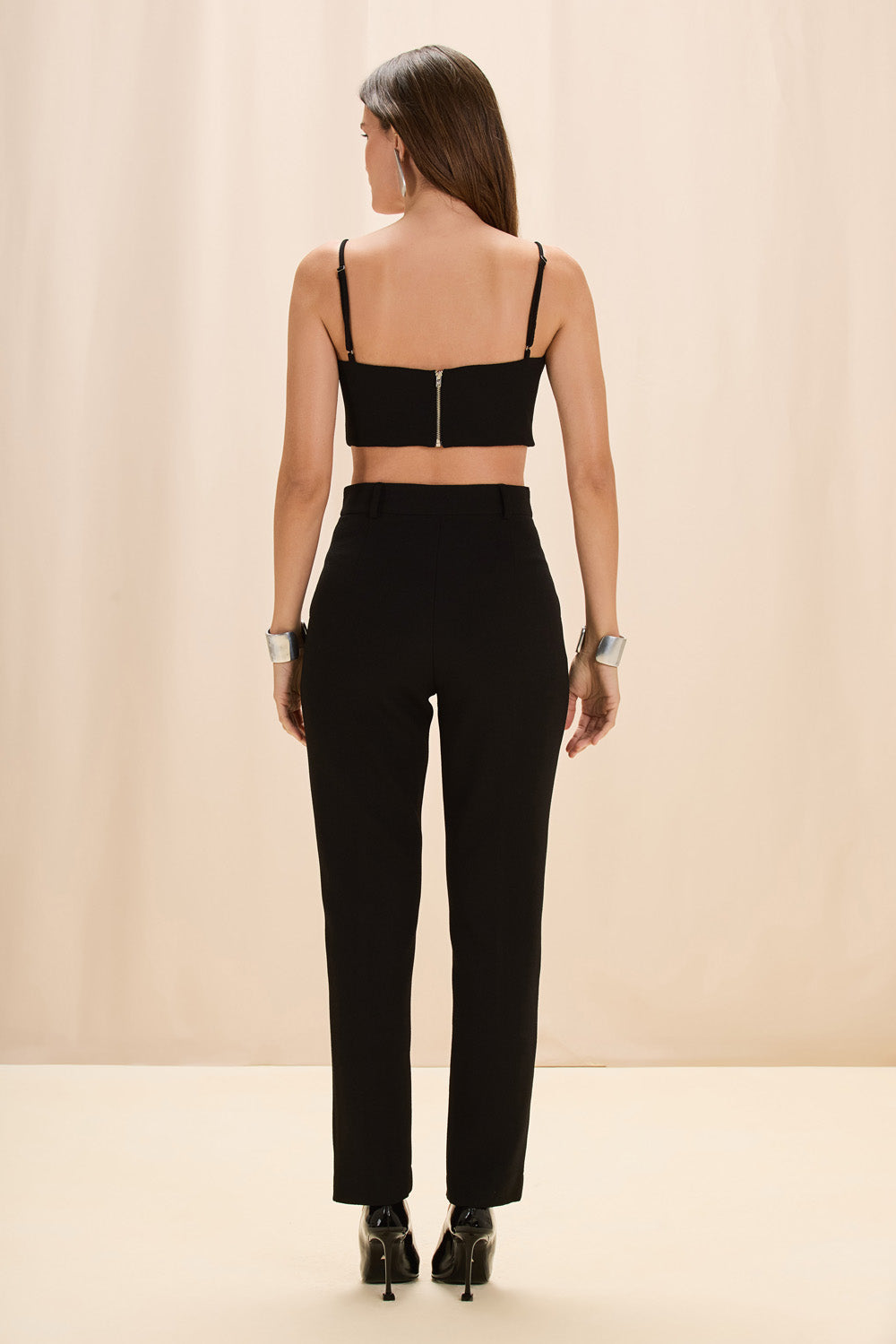TOP DUAL CREPE PRETO