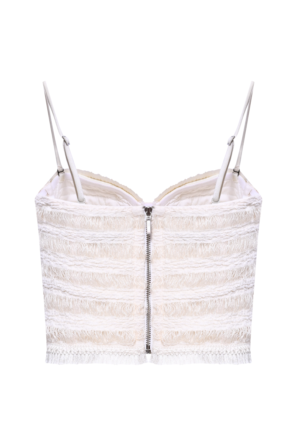 TOP TELA CELESTE OFF WHITE