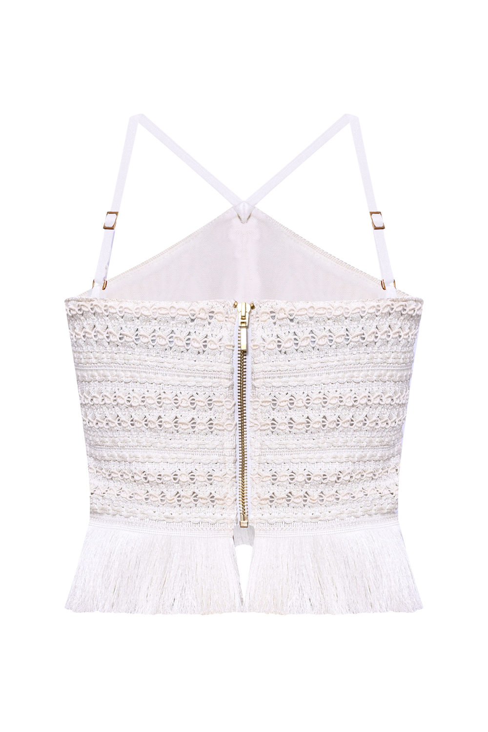 TOP LYA FRINGE OFF WHITE