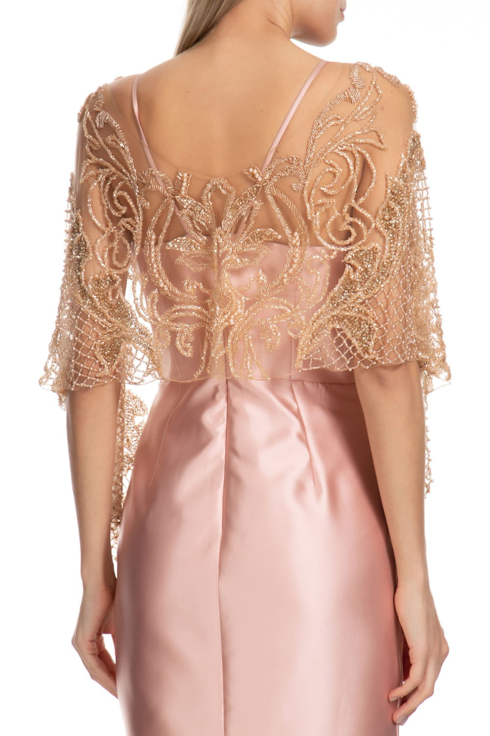 BLUSA TULE BORDADA DOURADO