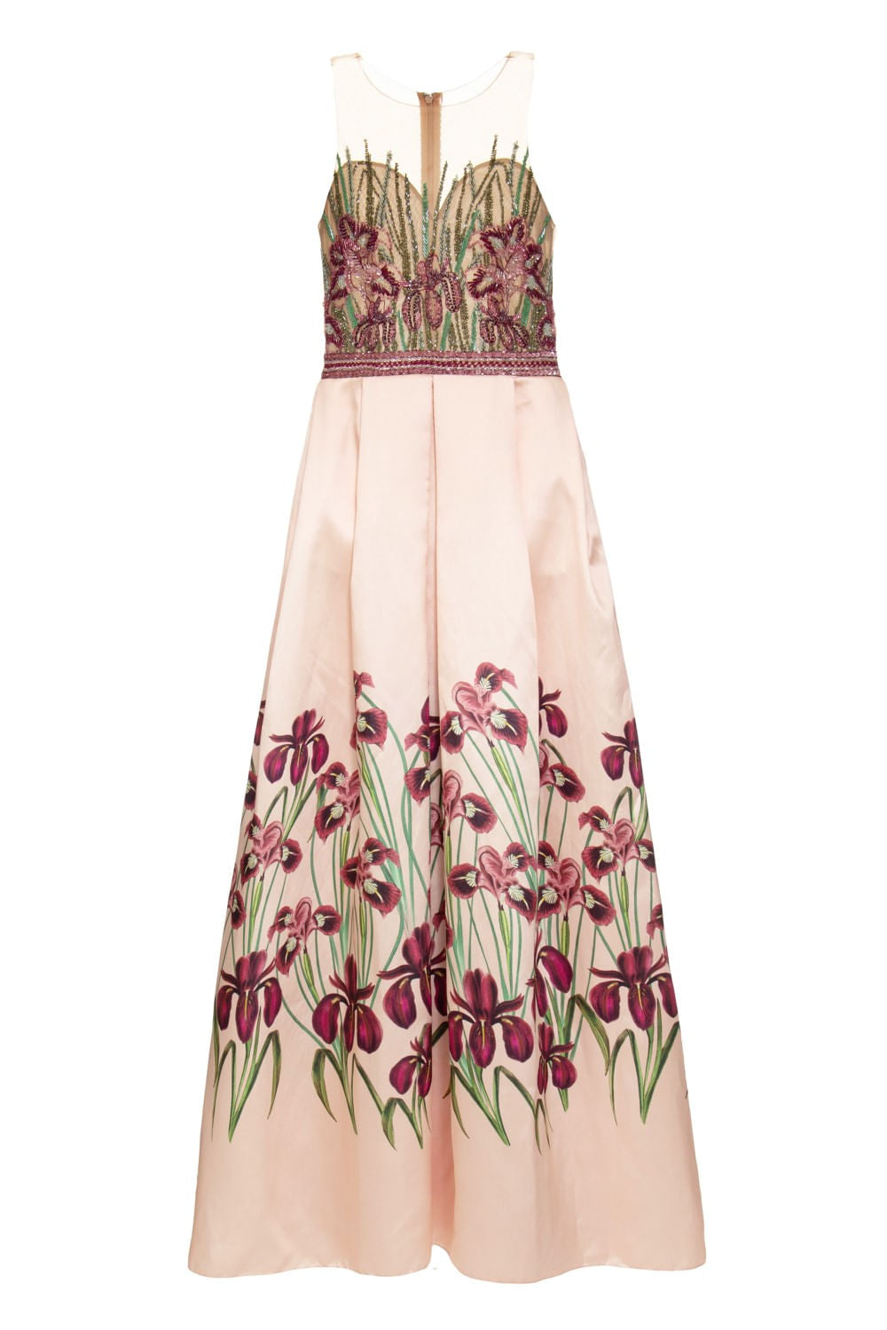 VESTIDO LONGO BARRADO IRIS FLOWER ROSA