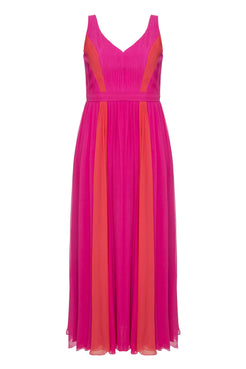 Vestido faixas bicolor unica