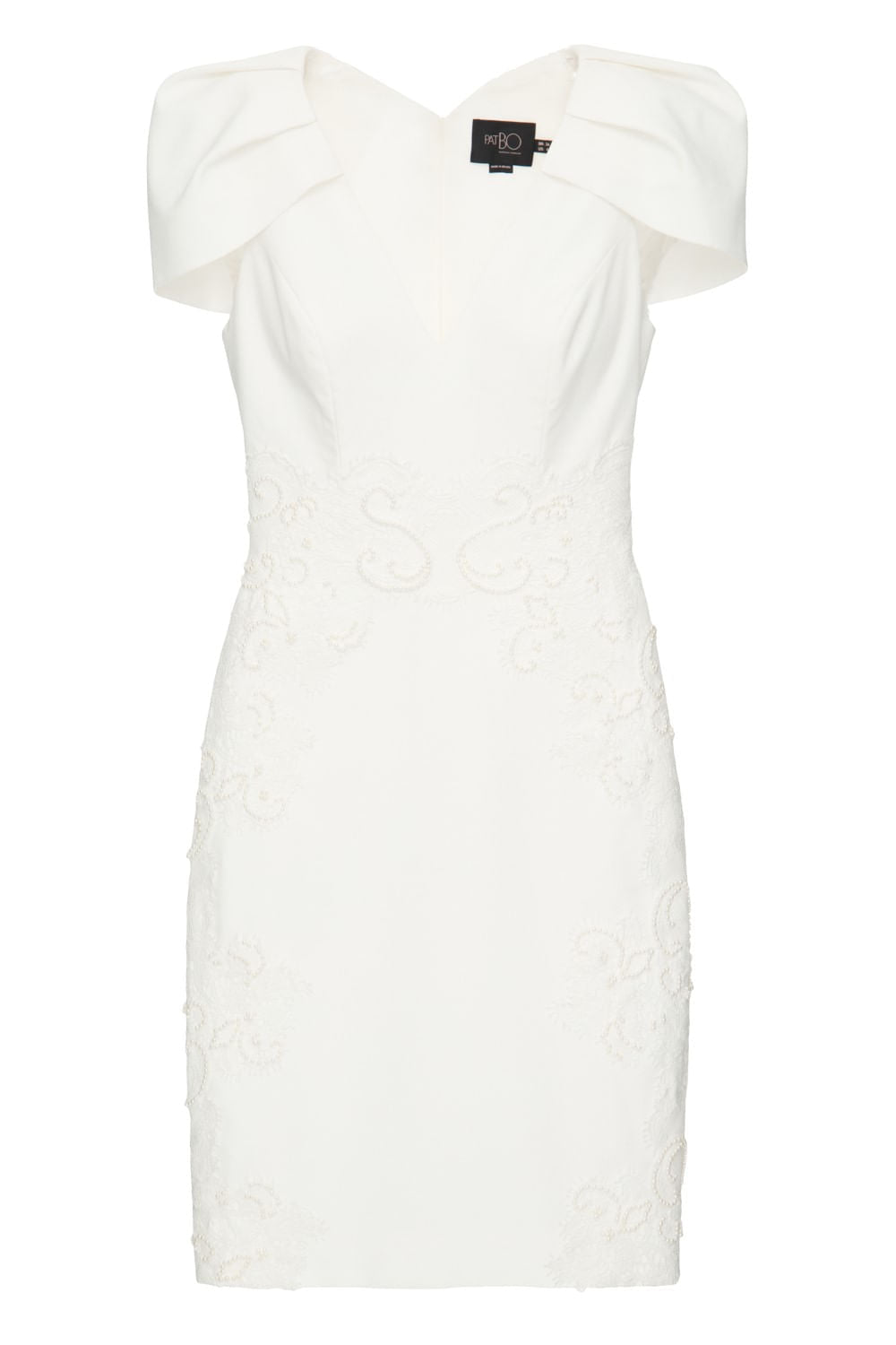 VESTIDO RENDA OMBREIRAS PREGUEADAS OFF WHITE