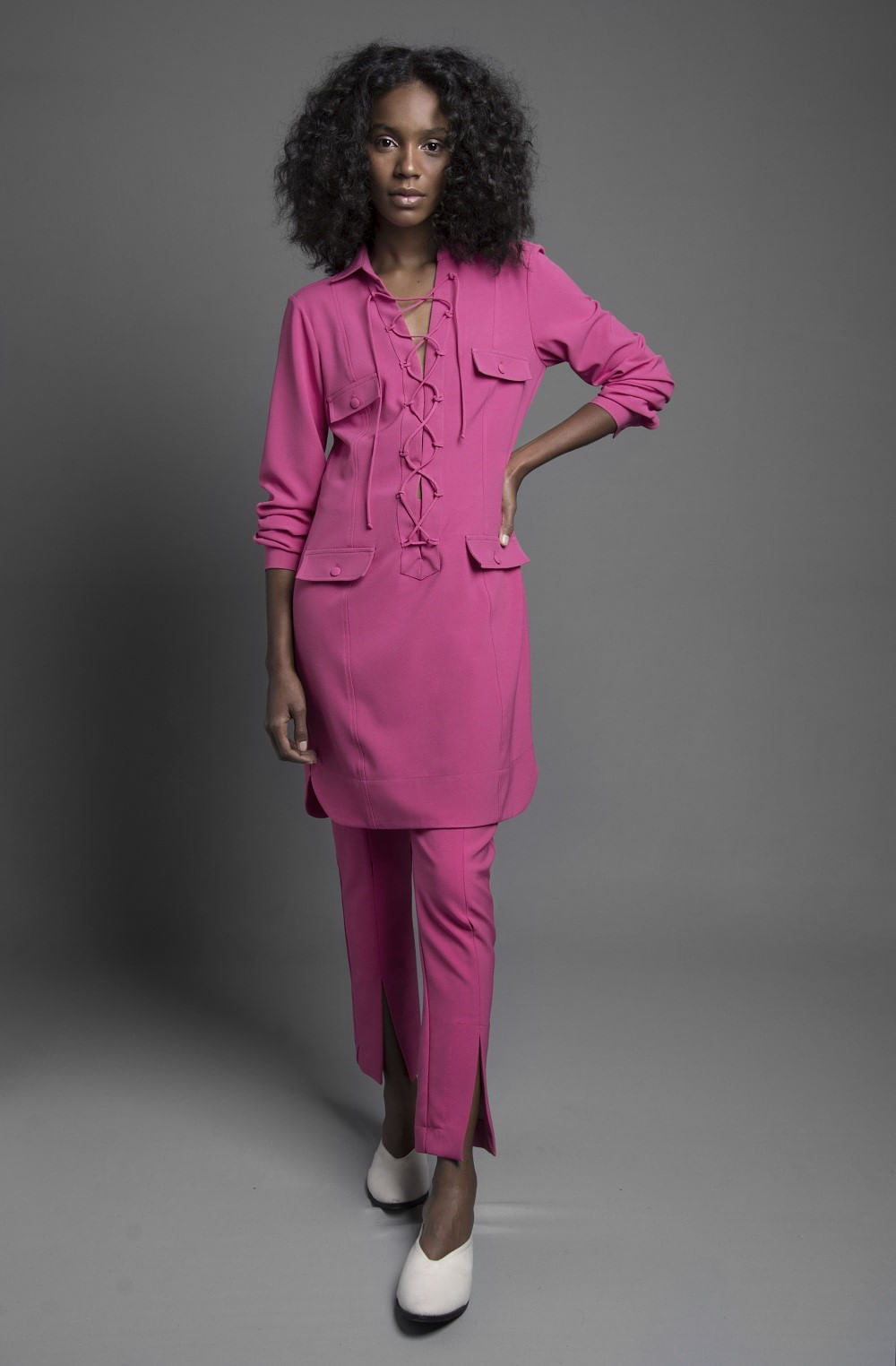 VESTIDO CORDÃO TRANÇADO PINK