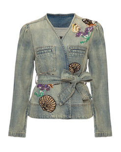 Jaqueta jeans bordada
jeans