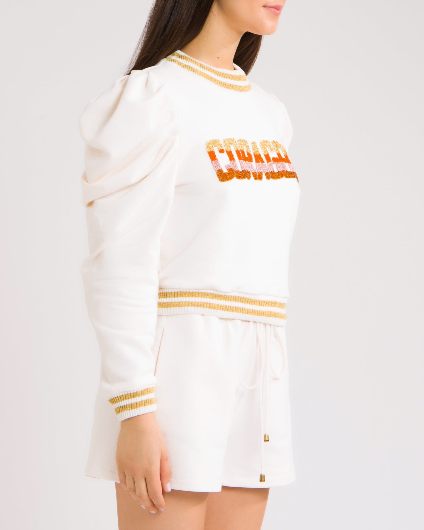 MOLETOM ALMA BORDADO CORAGEM BRANCO