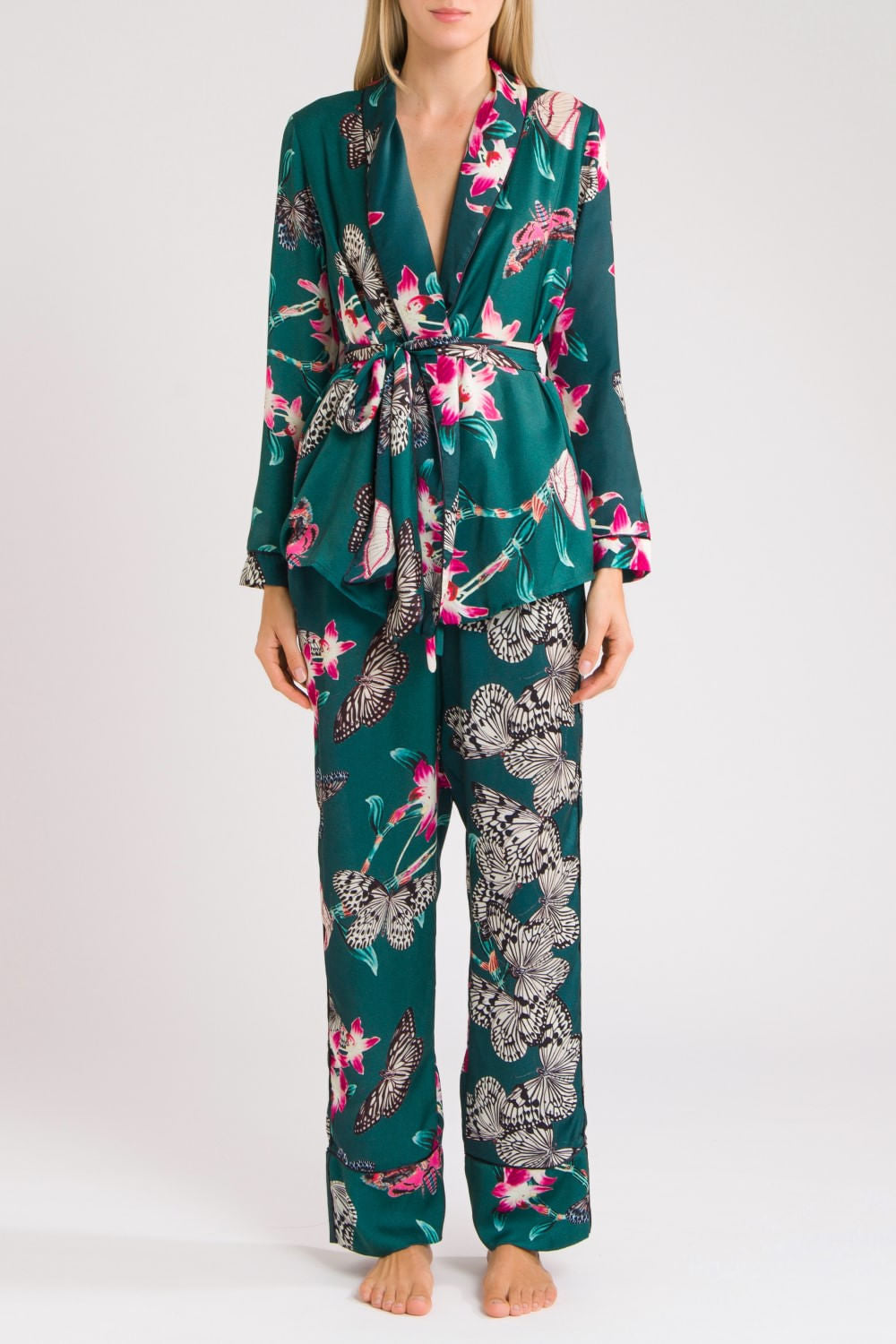 Pijama kimono longo butterfly
verde