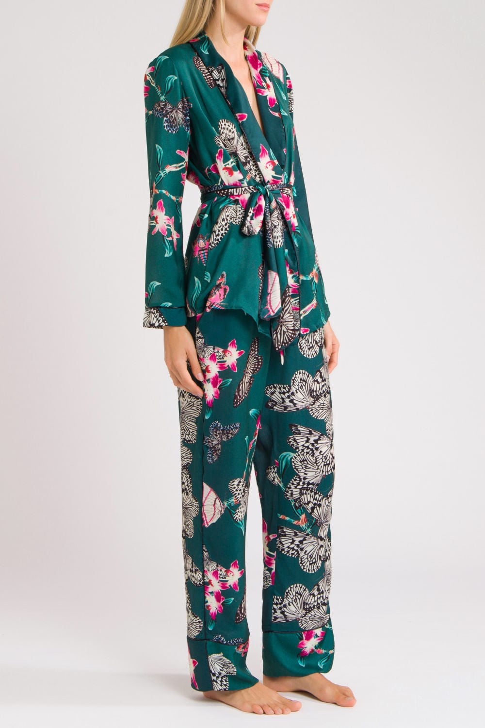 Pijama kimono longo butterfly
verde