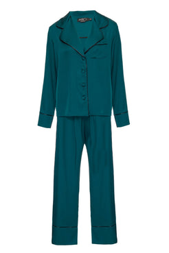 PIJAMA LONGO ACETINADO VERDE