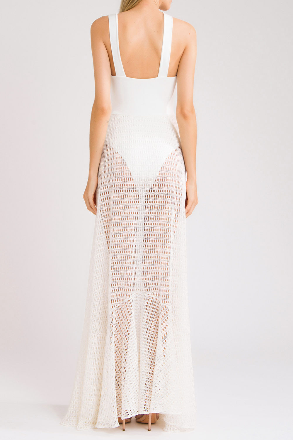 VESTIDO LONGO CONCHA OFF WHITE