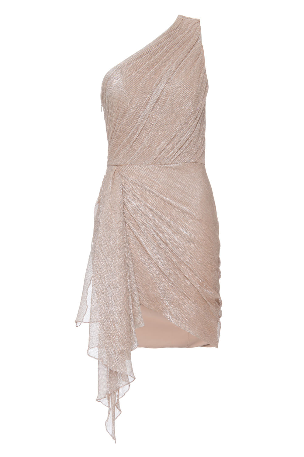 VESTIDO CURTO OMBRO SÓ NUDE