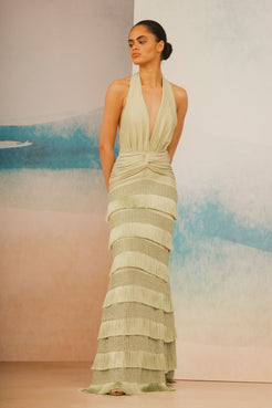 VESTIDO LONGO PATRICIA BONALDI VERAO 21 VERDE