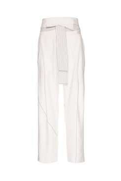 Calça pespontos faixa - ap03 off white