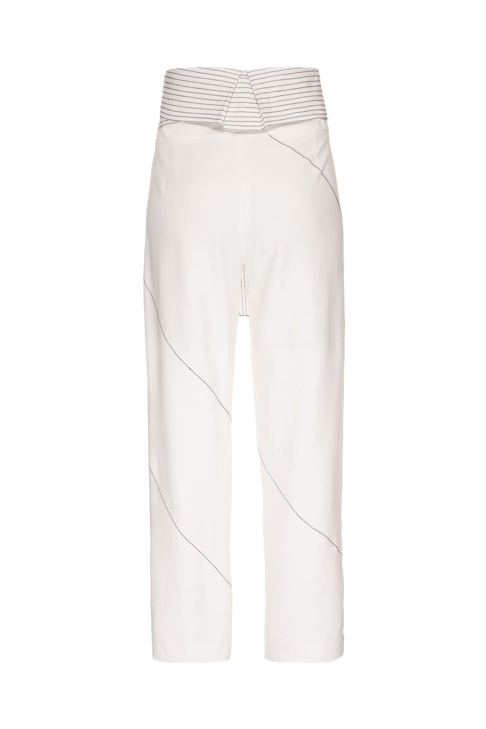 Calça pespontos faixa - ap03 off white