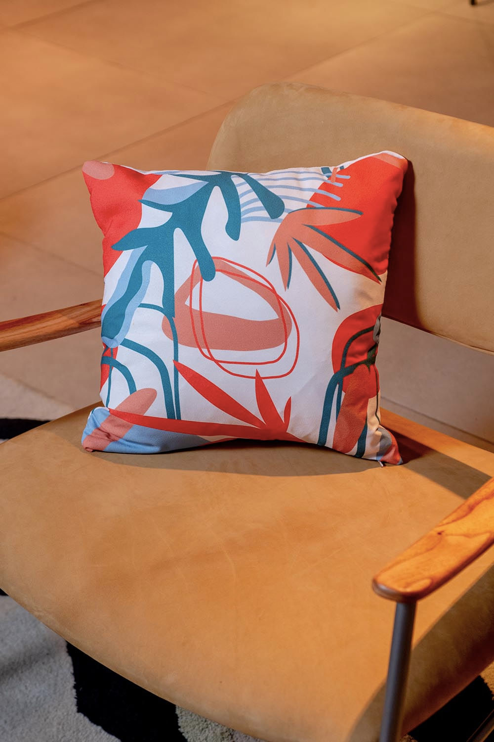 ALMOFADA MODERNISTA LARANJA