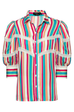Camisa pop stripes off white