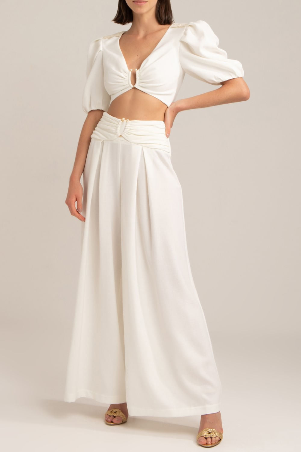 CALÇA FERRAGEM MINIMAL OFF WHITE