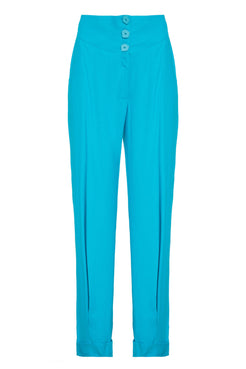 CALÇA CREPE 80´S AZUL