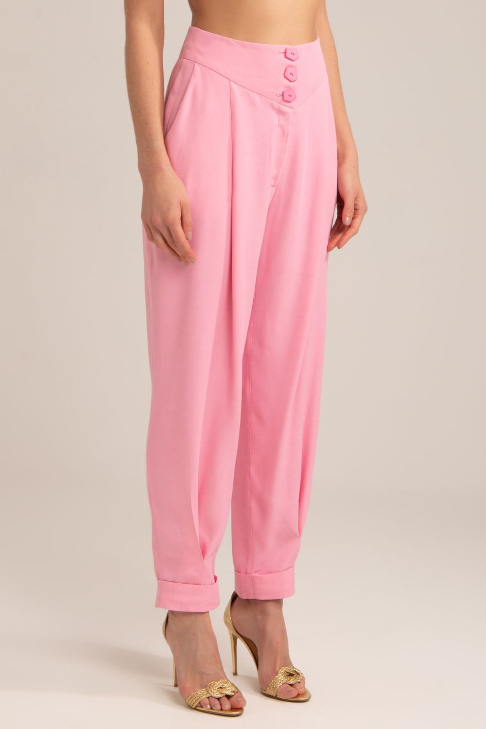 Calça crepe 80´s rosa